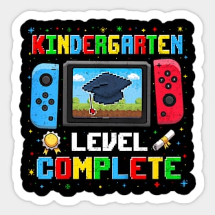 Kids Kindergarten Level Complete Last Day Of School Graduated Boy Sticker